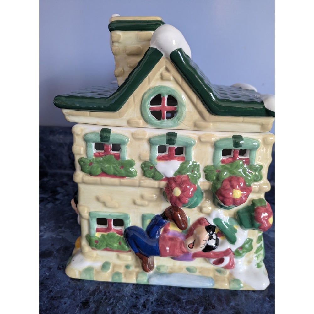 DISNEY Christmas Cookie Jar Mickey Minnie Mouse Donald & Daisy Duck Pluto Goofy‎ - Picture 2 of 5
